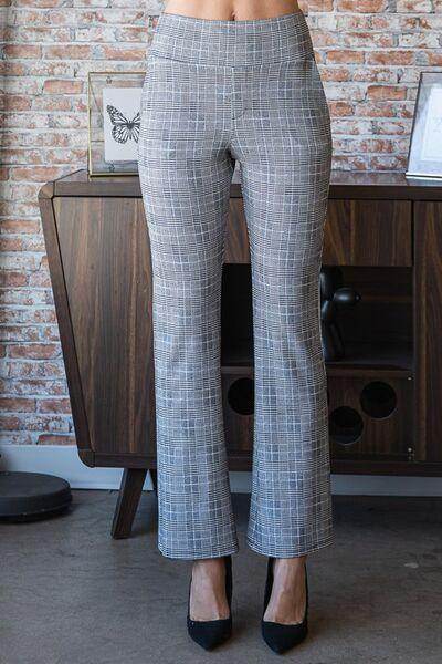 Heimish Plaid Flare Pants – Full Size Range
