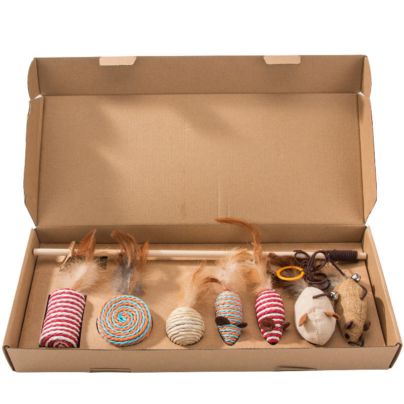 Woof & Meow Crinkle Cat Kicker Toy