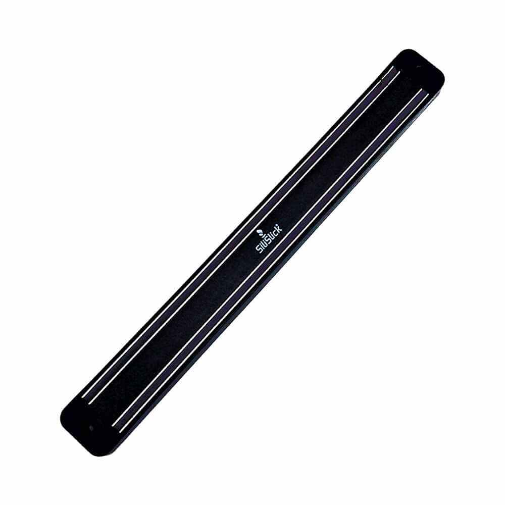 Kitchen Knife Set Kit | Blue Handle, Black Magnetic Rack & Sharpener