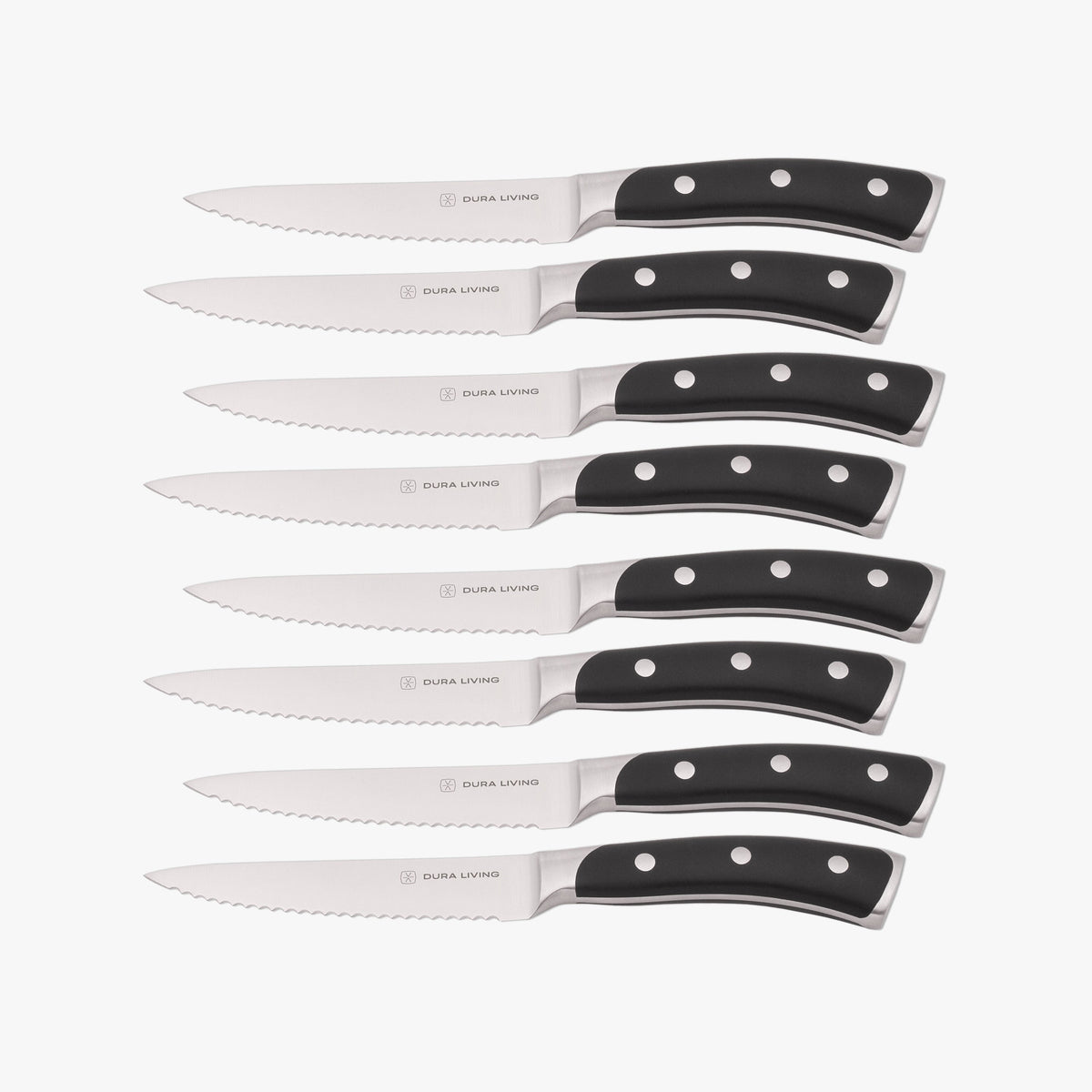 Elite Set of 8 Steak Knives - Black