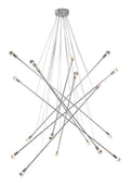 Silver Multi Light Metal Dimmable Chandelier