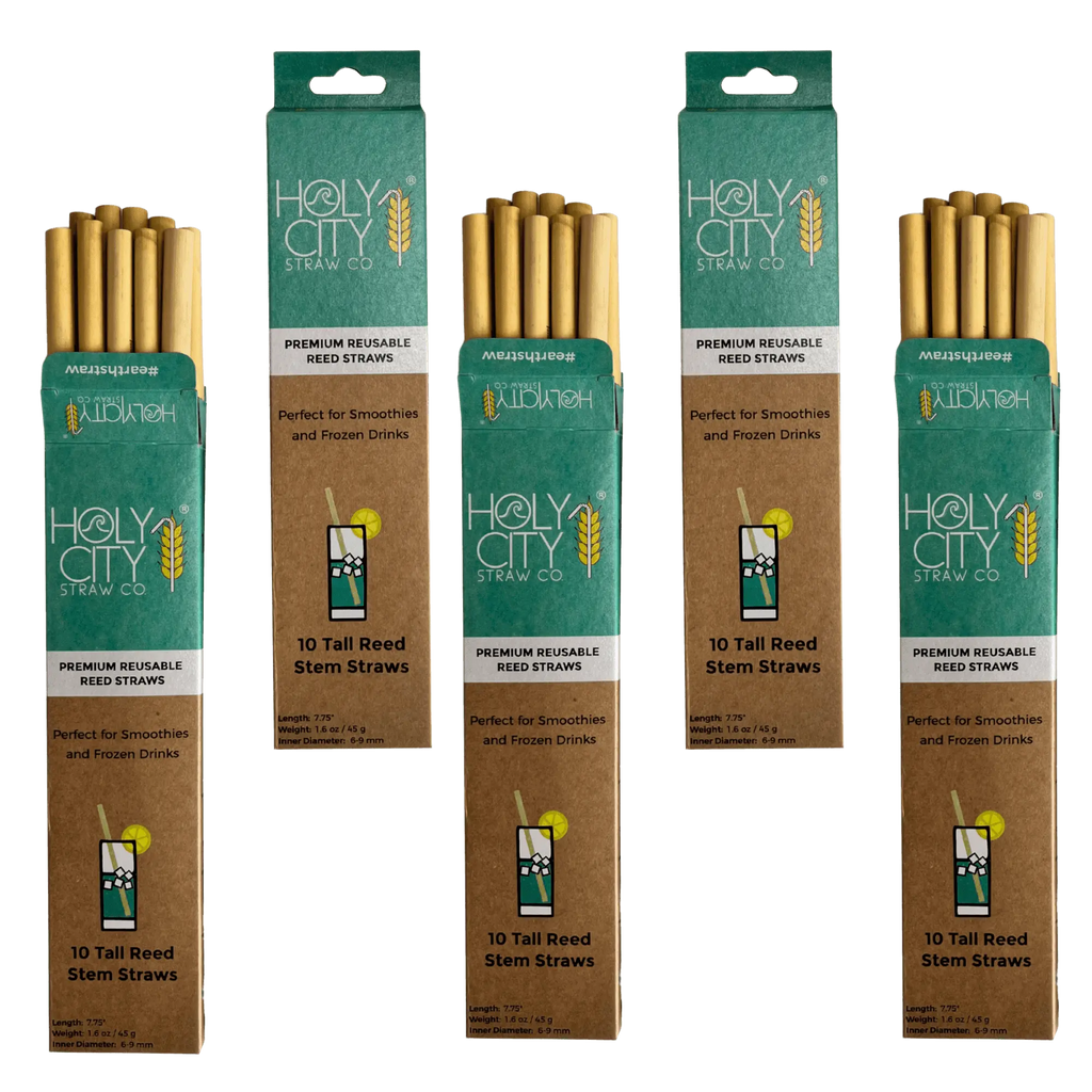 7.9" Jumbo Reed Straws | 10CT. | - 5 Pack Bundle