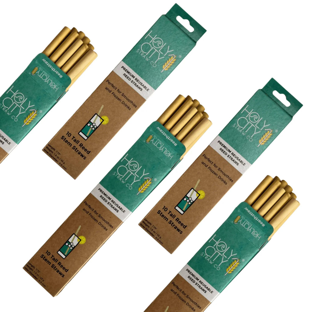 7.9" Jumbo Reed Straws | 10CT. | - 5 Pack Bundle