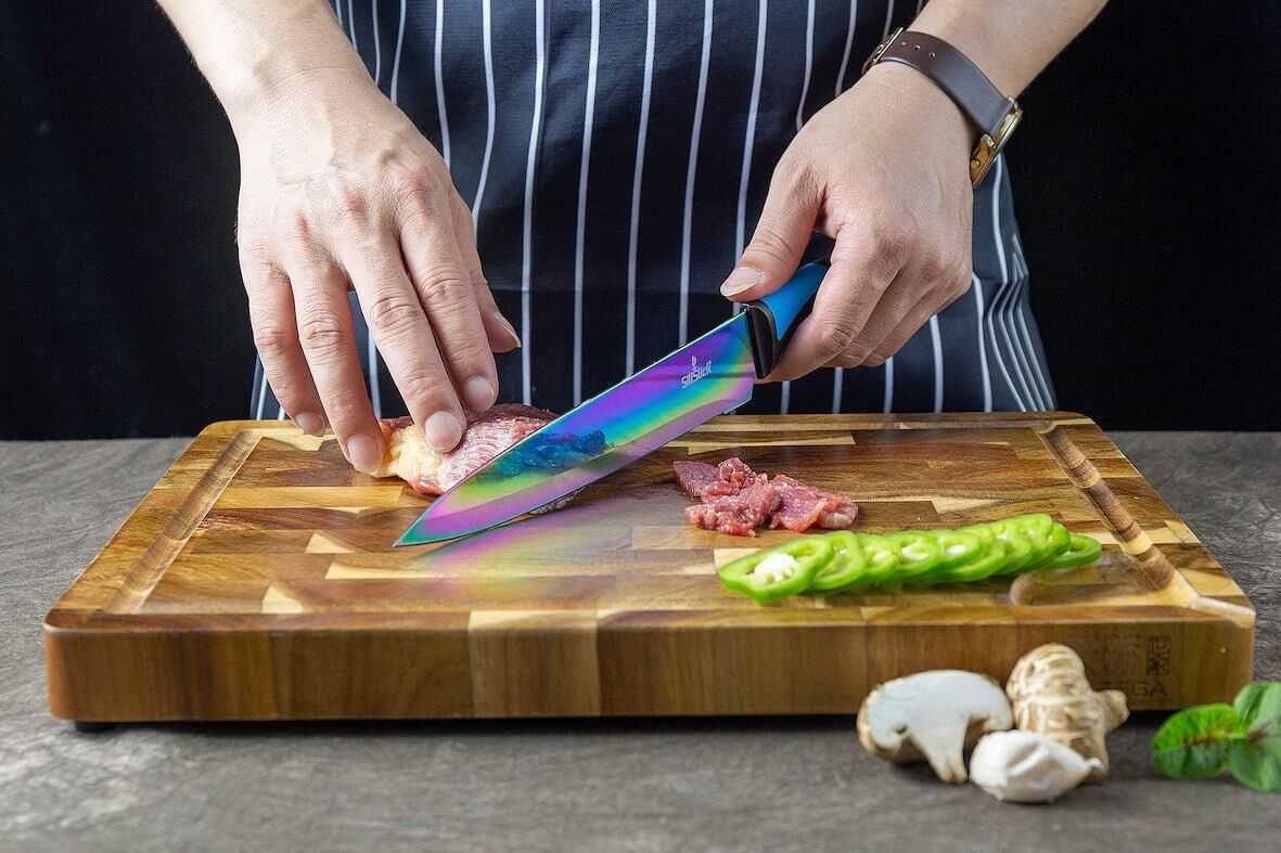 Kitchen Knife Set - Blue Handle