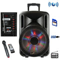 beFree Sound 12-Inch Rechargeable Bluetooth Party Speaker with Lights