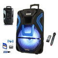 beFree Sound 15-Inch Rechargeable Bluetooth PA Speaker with SD/FM/USB