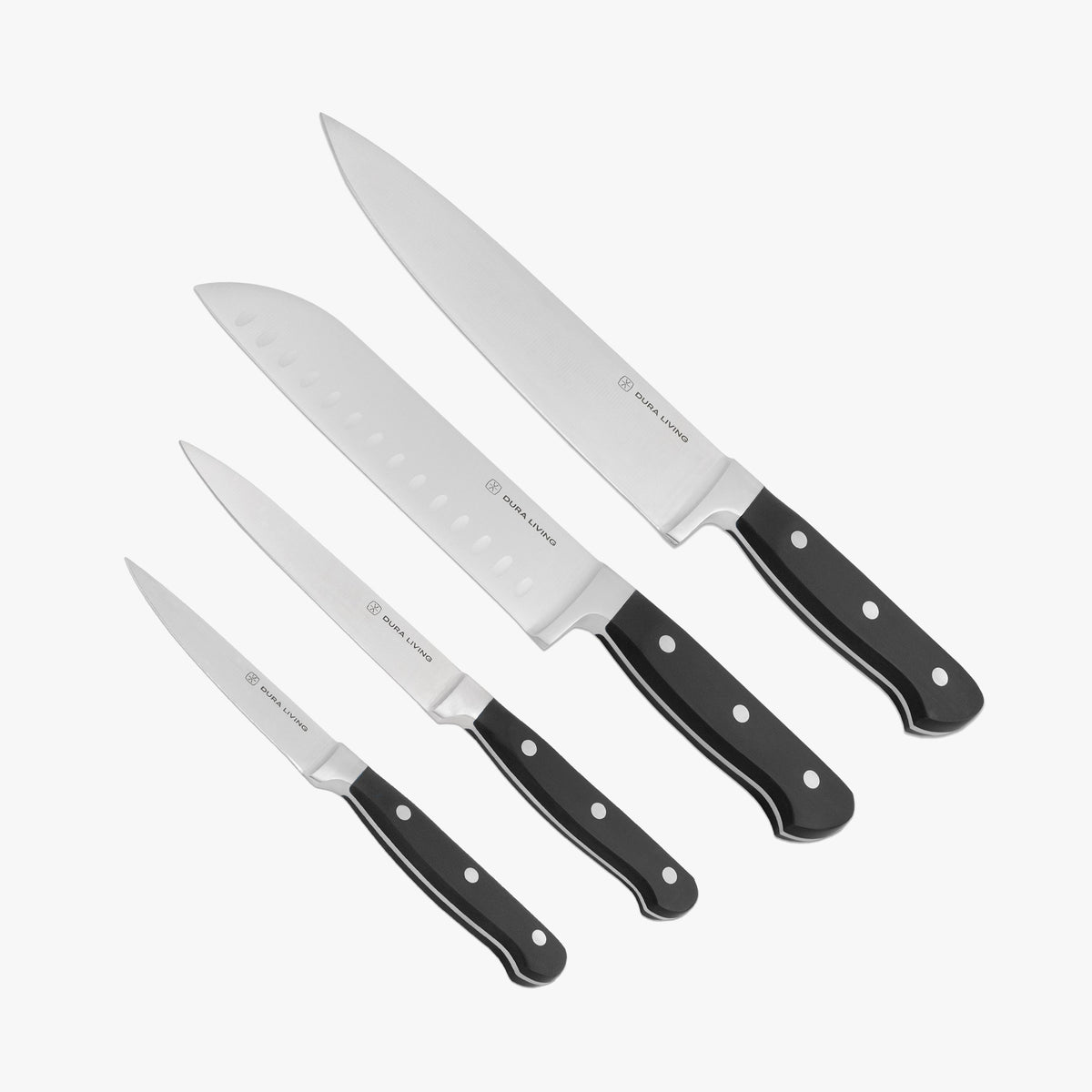 Dura Living Superior 4-Piece Kitchen Knife Set – Black