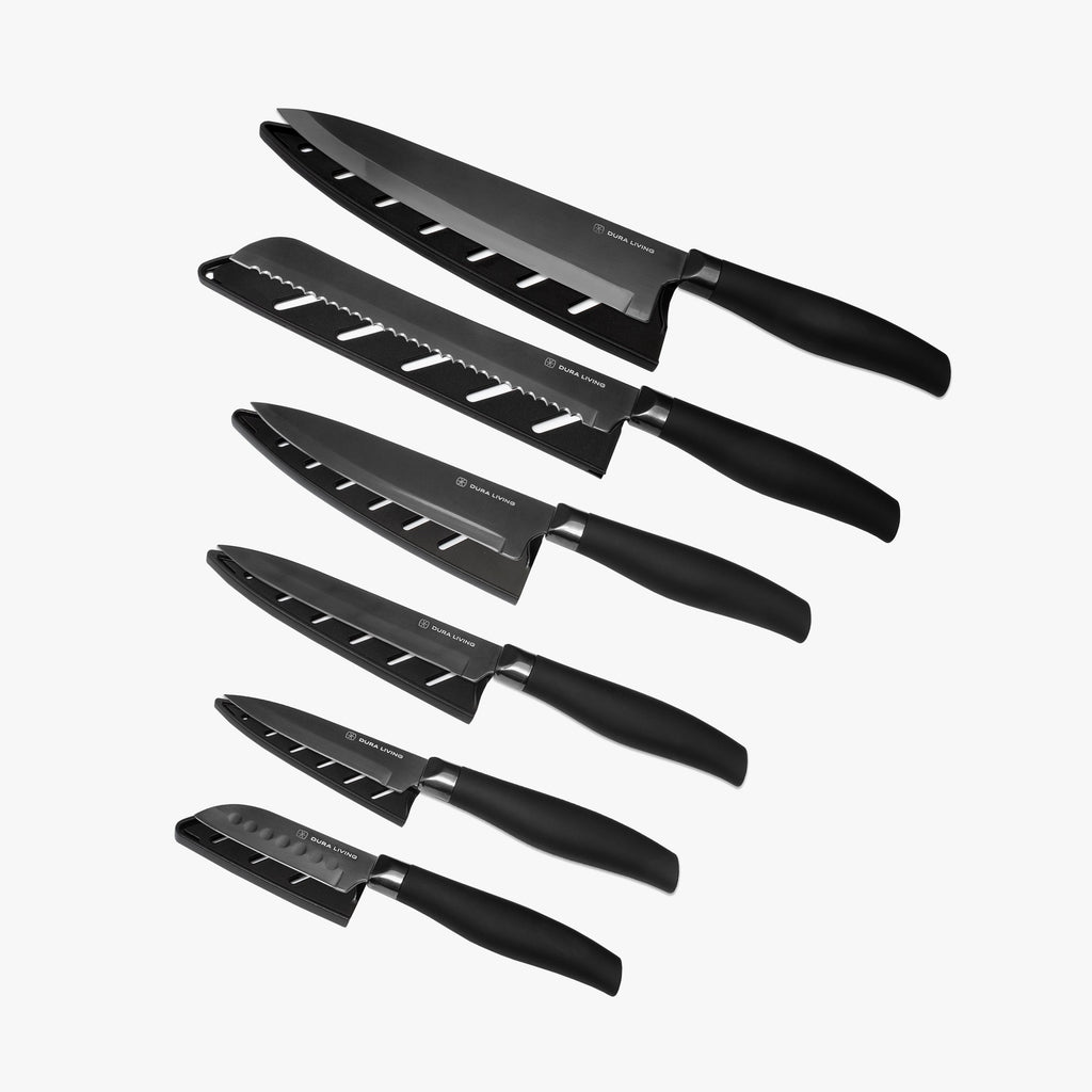Dura Living Titan 12-Piece Kitchen Knife Set – Black