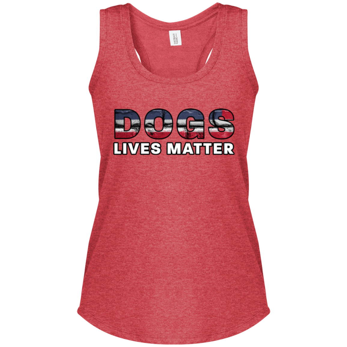 Women's Perfect Tri Racerback Tank Dogs Lives Matter