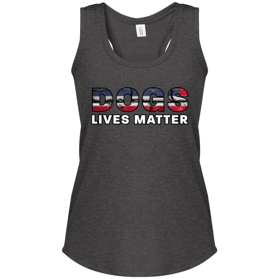 Women's Perfect Tri Racerback Tank Dogs Lives Matter