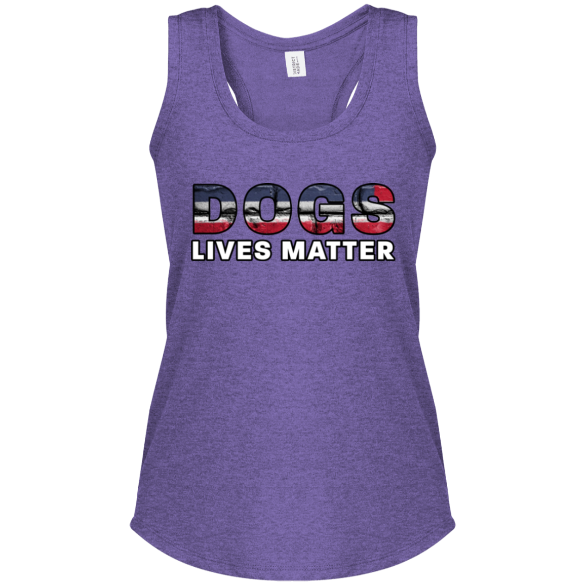 Women's Perfect Tri Racerback Tank Dogs Lives Matter