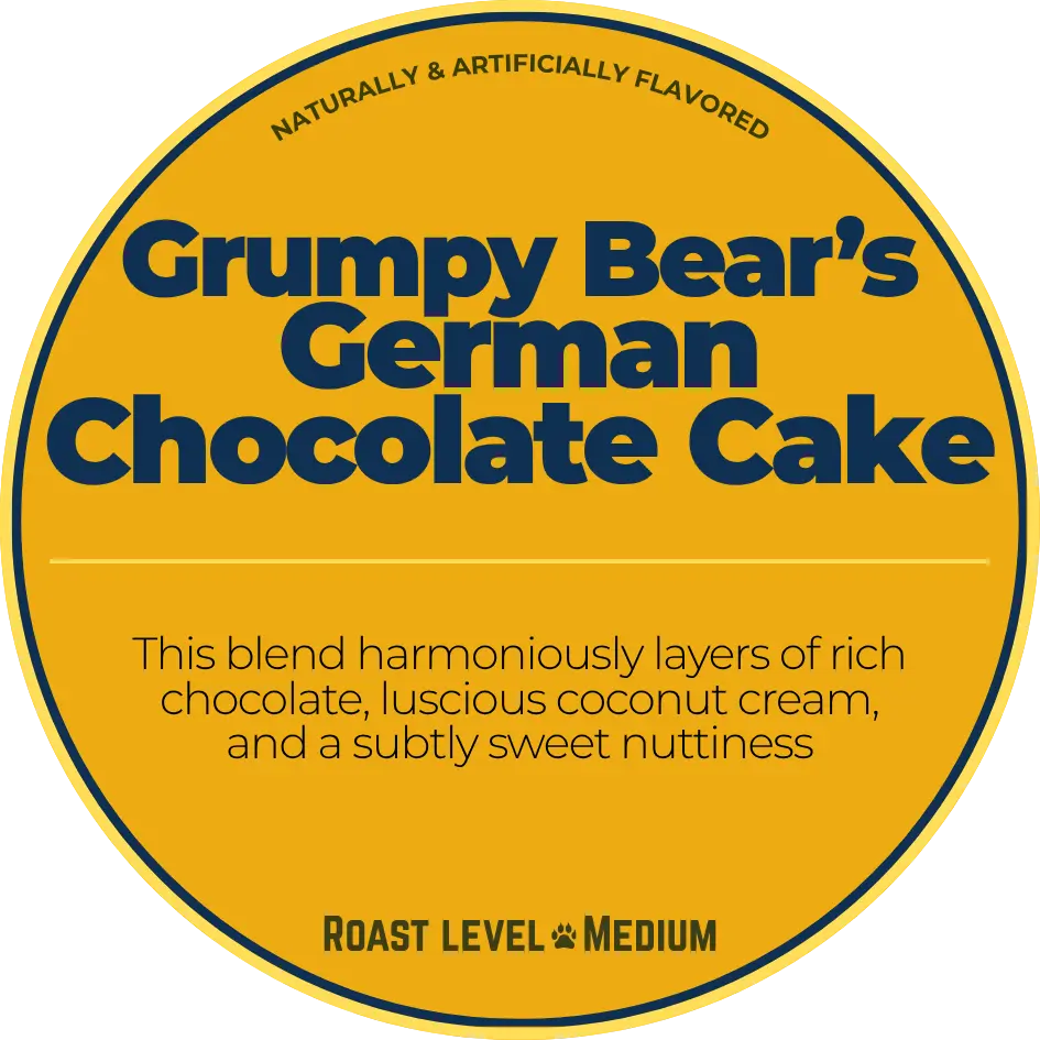 Grumpy Bear's German Chocolate Cake Flavored Coffee