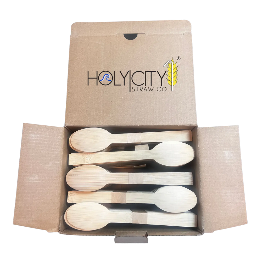 4.3" Bamboo Taster Spoons