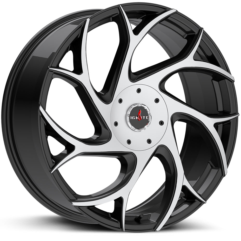 Ignite Inferno Gloss Black Machined Wheel