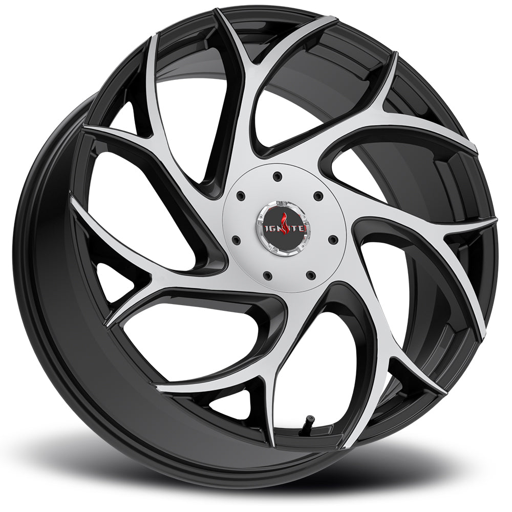 Ignite Inferno Gloss Black Machined Wheel