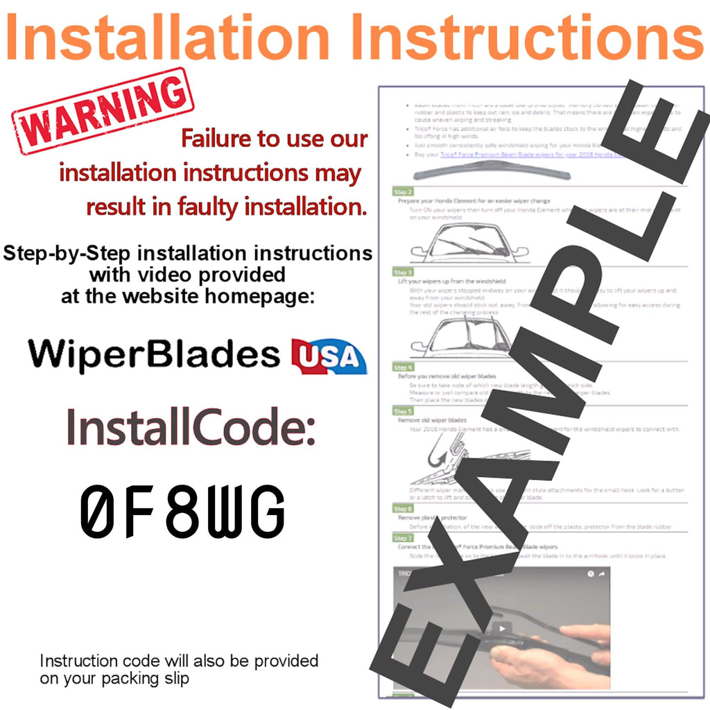 2014 Audi Q5 Wiper Blades w/2yr Wear Warranty (Set of 3) w/Rear Beam Wipers
