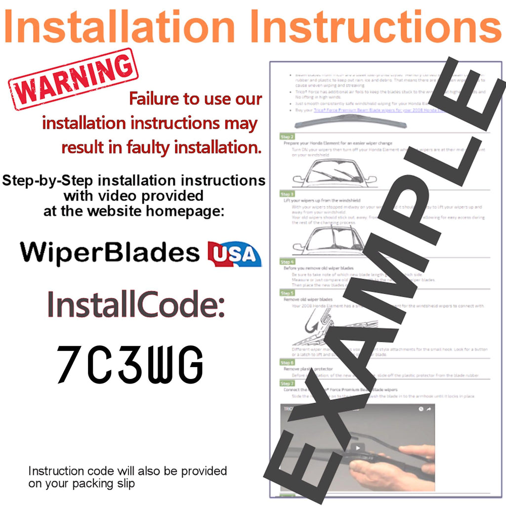 2011 Kia Soul Wiper Blades Set w/1yr Wear Warranty (Set of 2) Pulse Beam Wipers