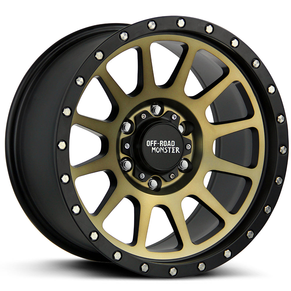Off Road Monster M10 Flat Black Machined Bronze Wheel