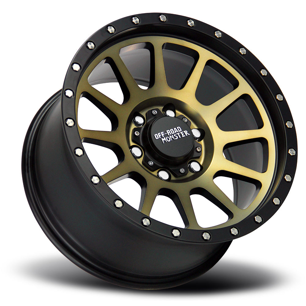 Off Road Monster M10 Flat Black Machined Bronze Wheel
