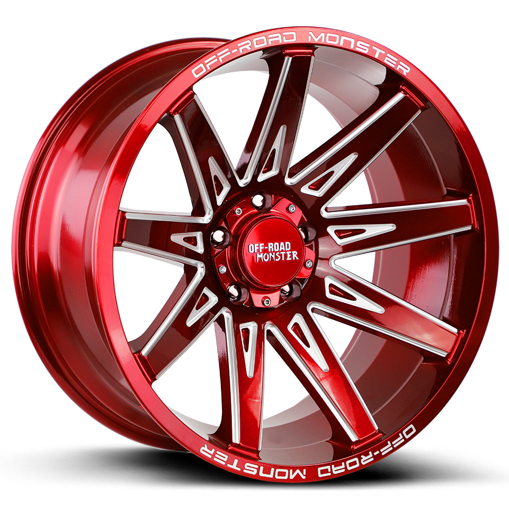 Off Road Monster M25 Candy Red Milled Wheel