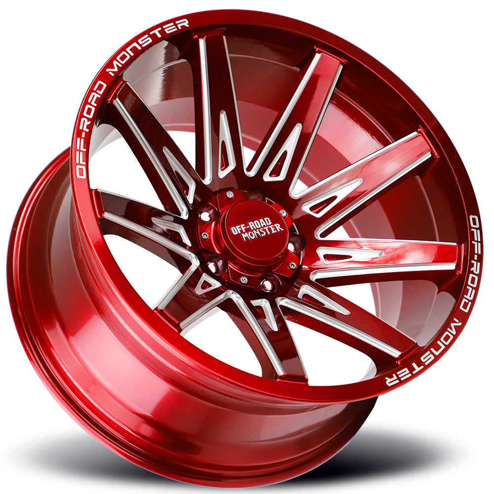 Off Road Monster M25 Candy Red Milled Wheel