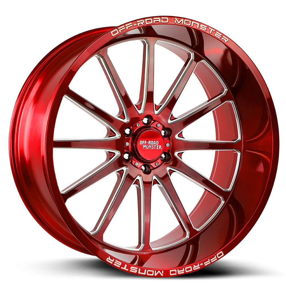 Off Road Monster M26 Candy Red Milled Wheel