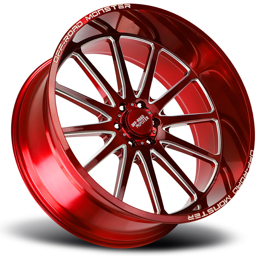 Off Road Monster M26 Candy Red Milled Wheel