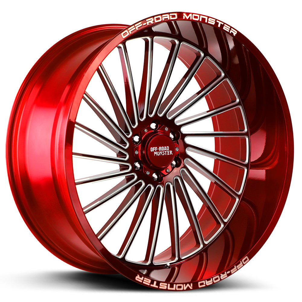 Off Road Monster M27 Candy Red Milled Wheel