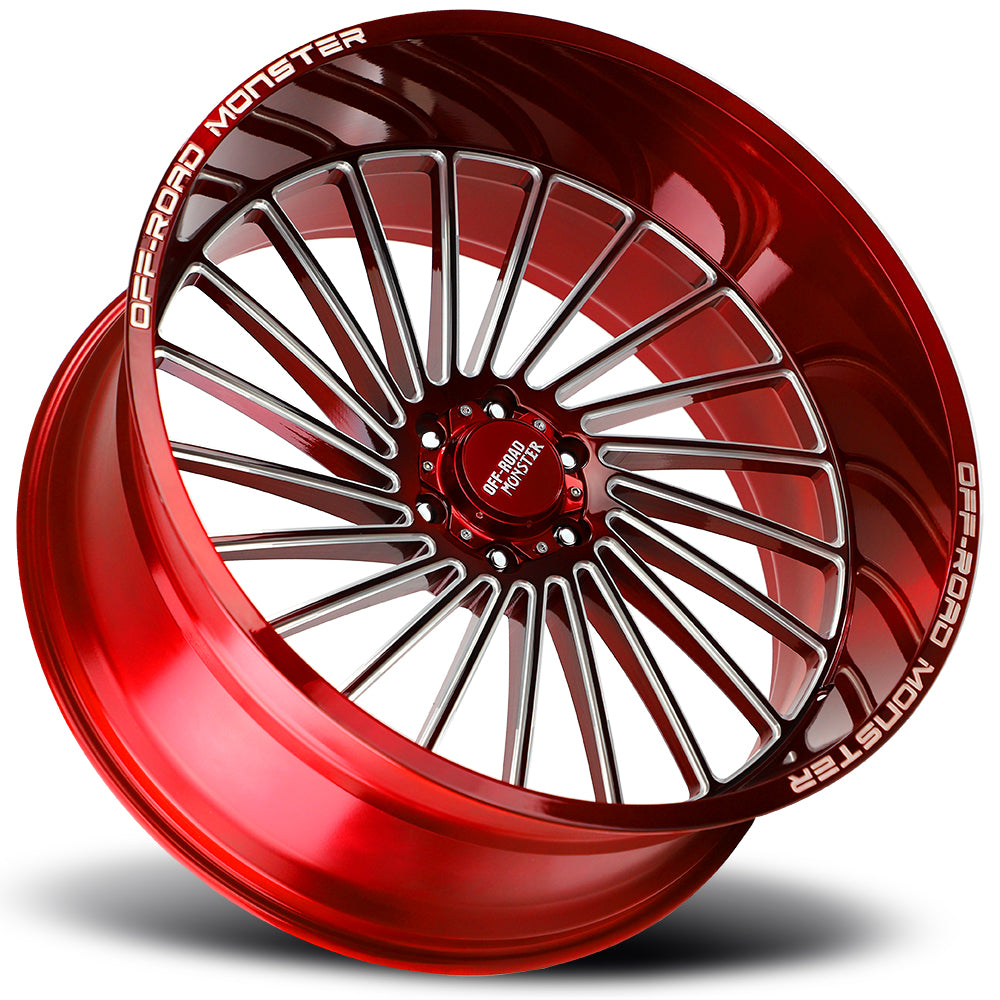 Off Road Monster M27 Candy Red Milled Wheel