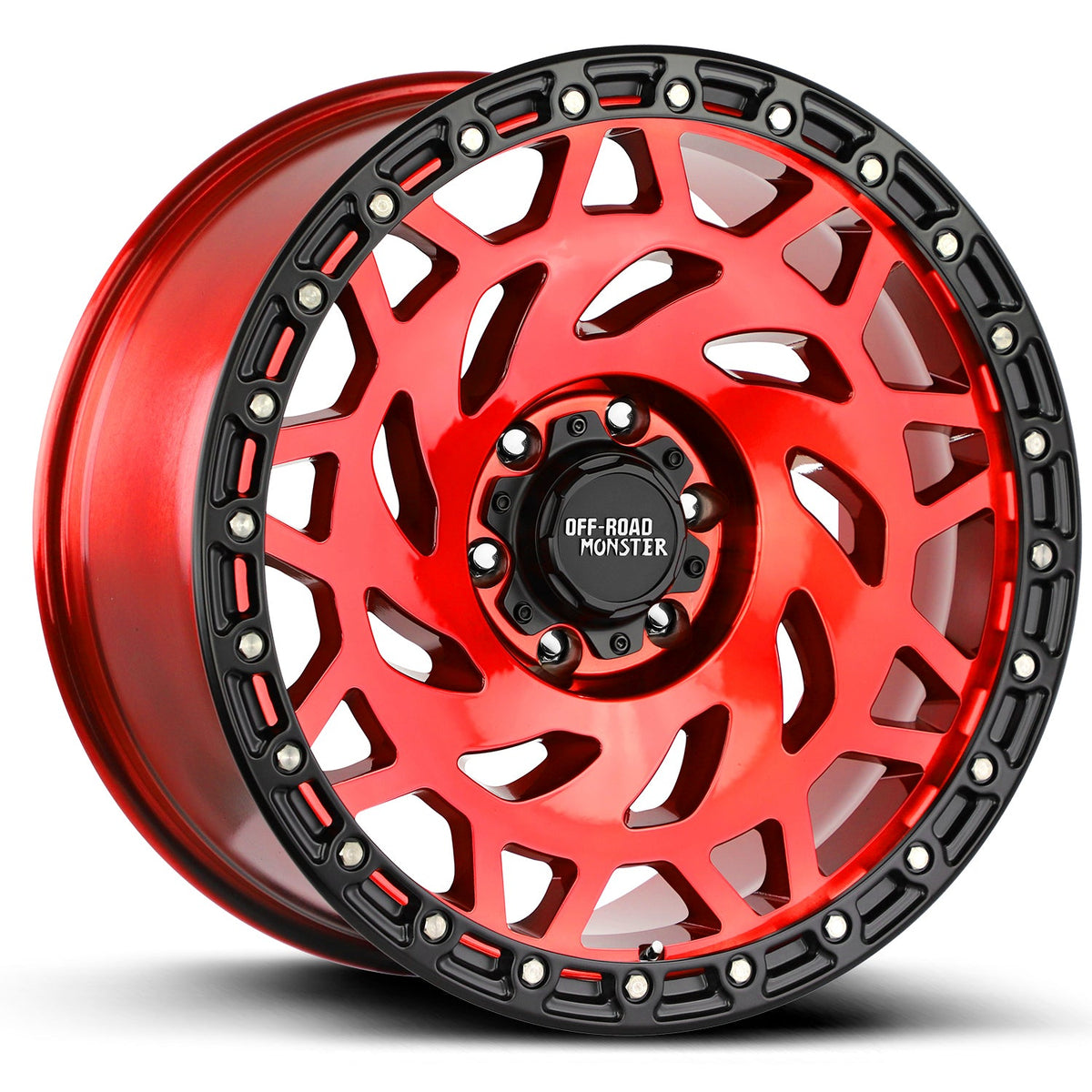 Off Road Monster M50 Candy Red Black Ring Wheel
