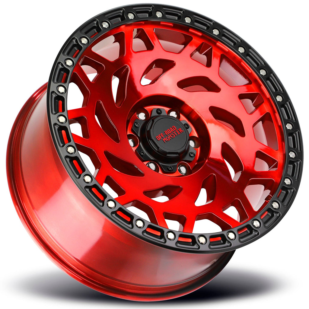 Off Road Monster M50 Candy Red Black Ring Wheel