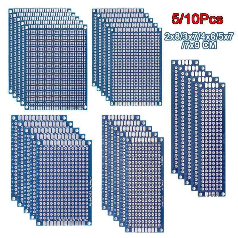 Double-Sided PCB Prototype Boards – 5 or 10 Pieces