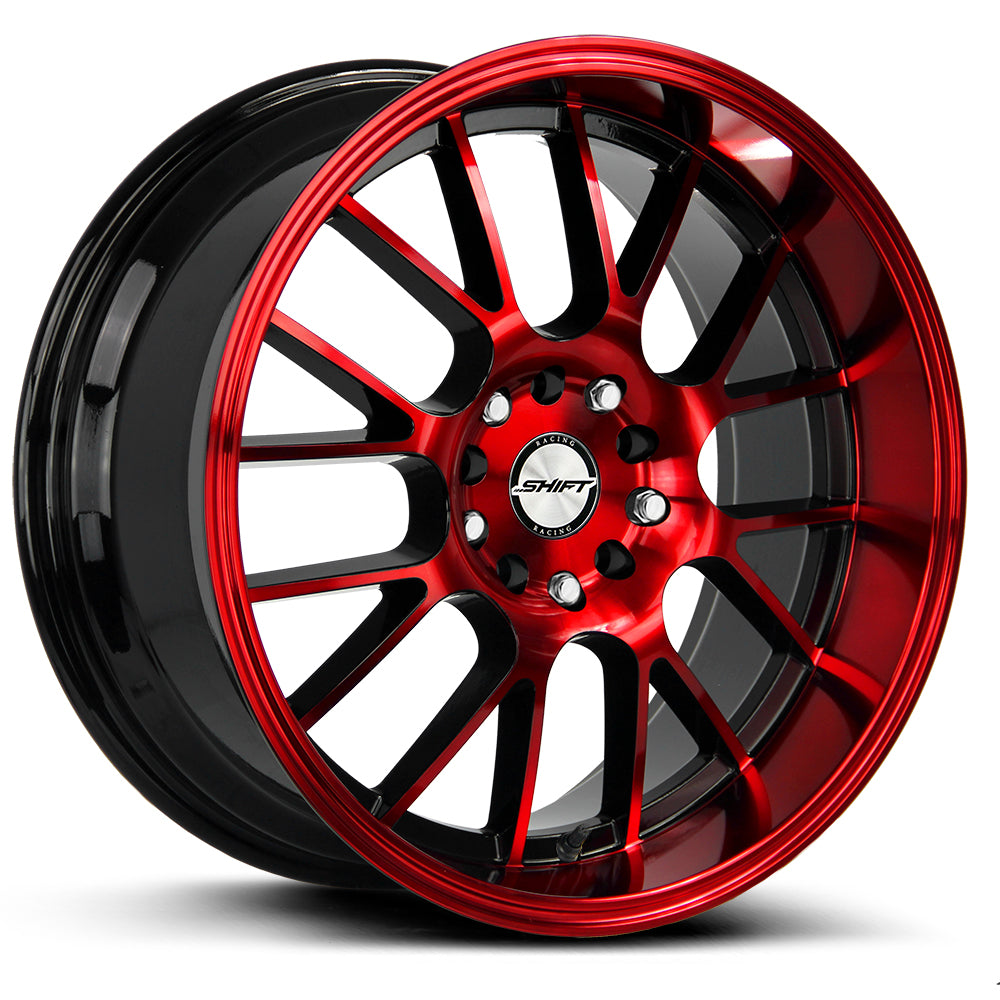Shift Crank Gloss Black Candy Red Machine Wheel