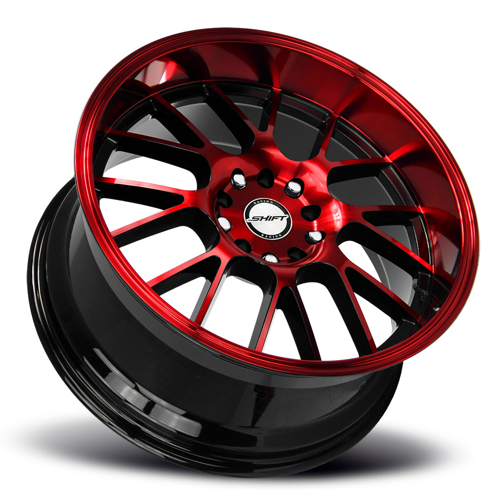 Shift Crank Gloss Black Candy Red Machine Wheel