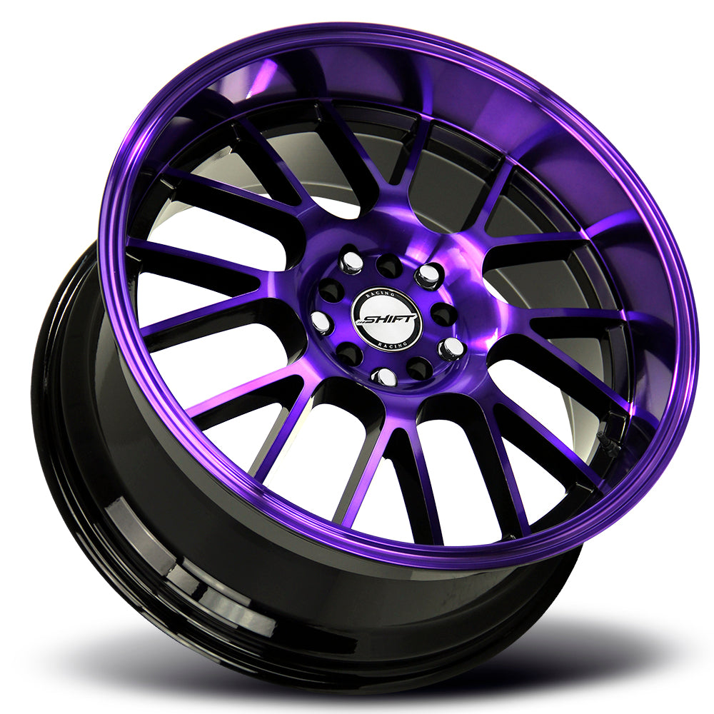 Shift Crank Gloss Black Purple Machined Wheel