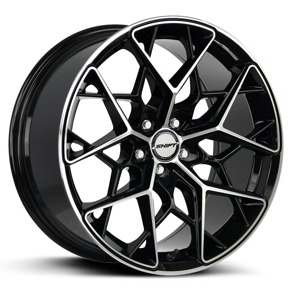 Shift Piston Gloss Black Machined Wheel