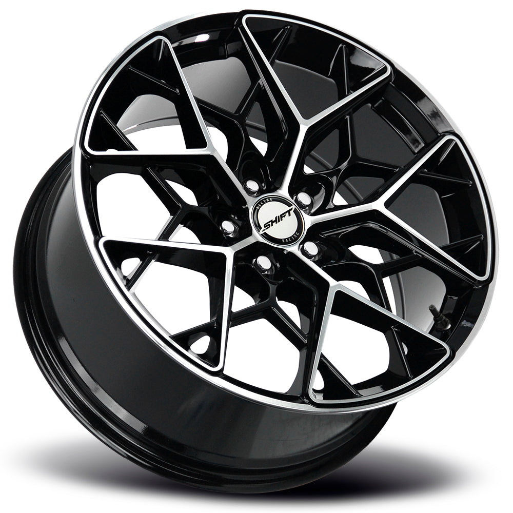 Shift Piston Gloss Black Machined Wheel