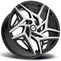 Shift Valve Gloss Black Machined Wheel