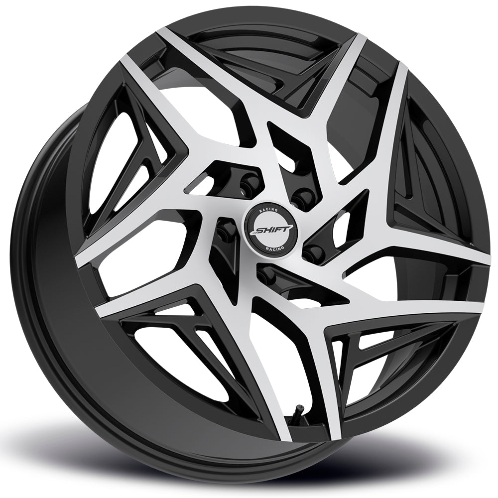 Shift Valve Gloss Black Machined Wheel