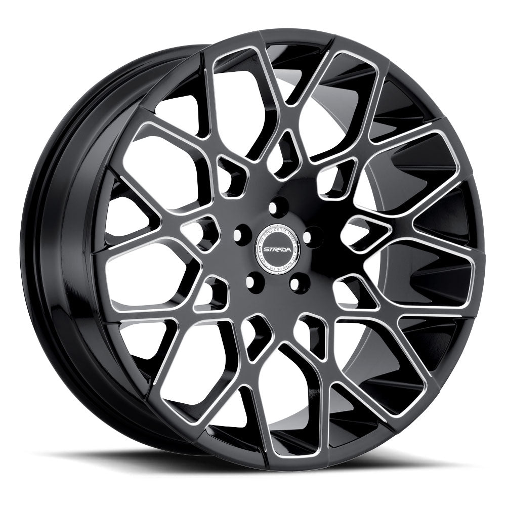 Strada Buca Gloss Black Milled Wheel