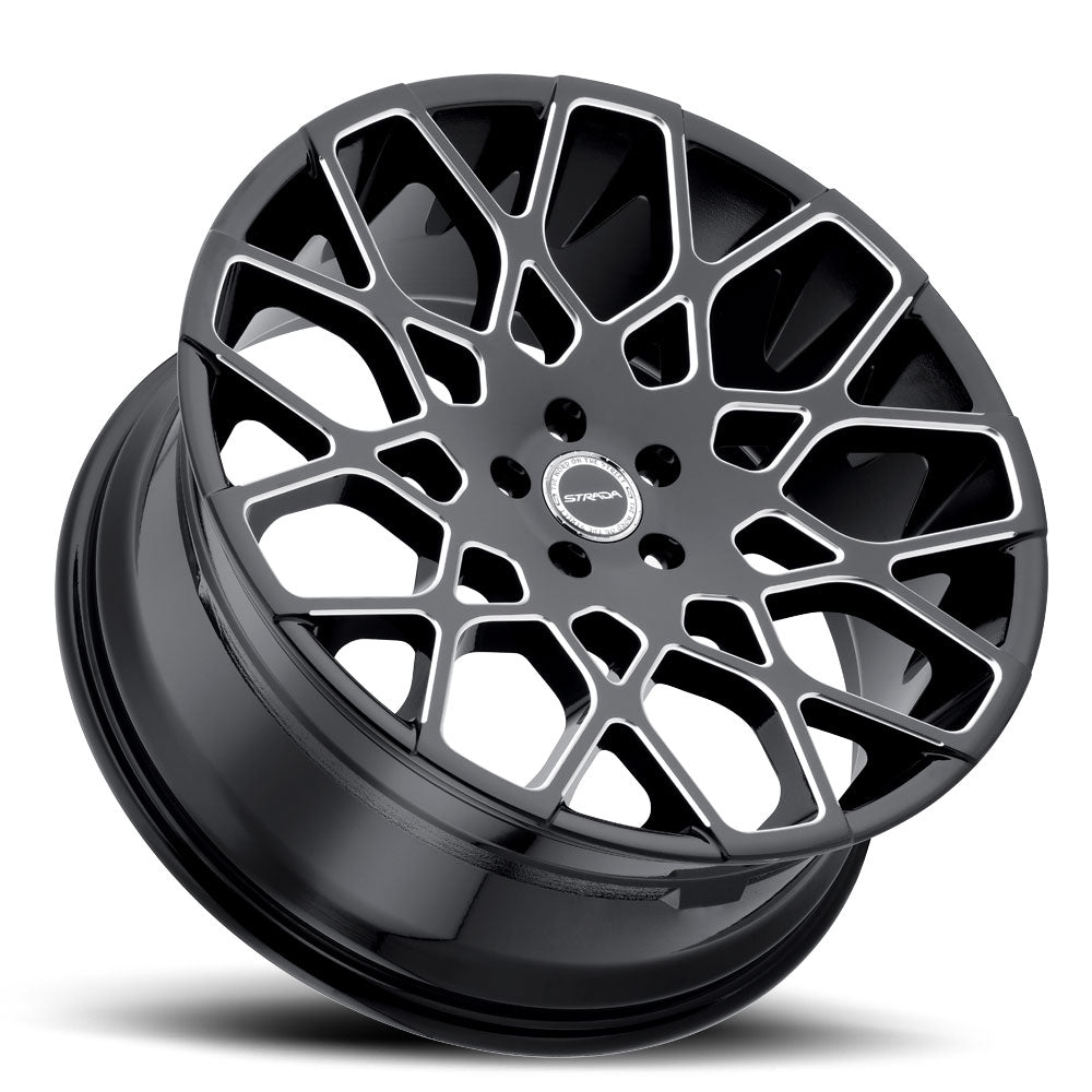 Strada Buca Gloss Black Milled Wheel