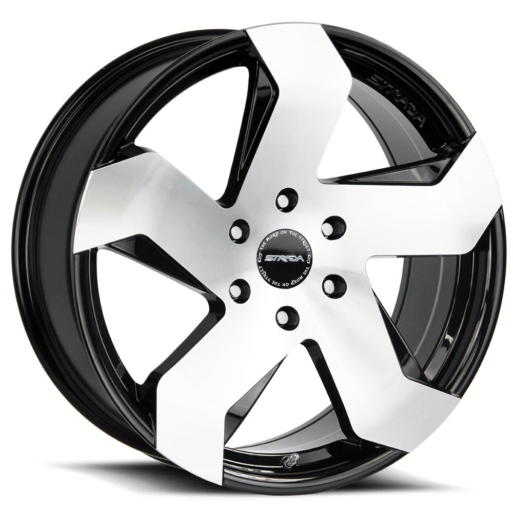 Strada Coltello Gloss Black Machined Wheel