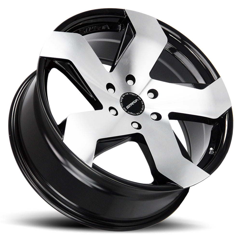 Strada Coltello Gloss Black Machined Wheel