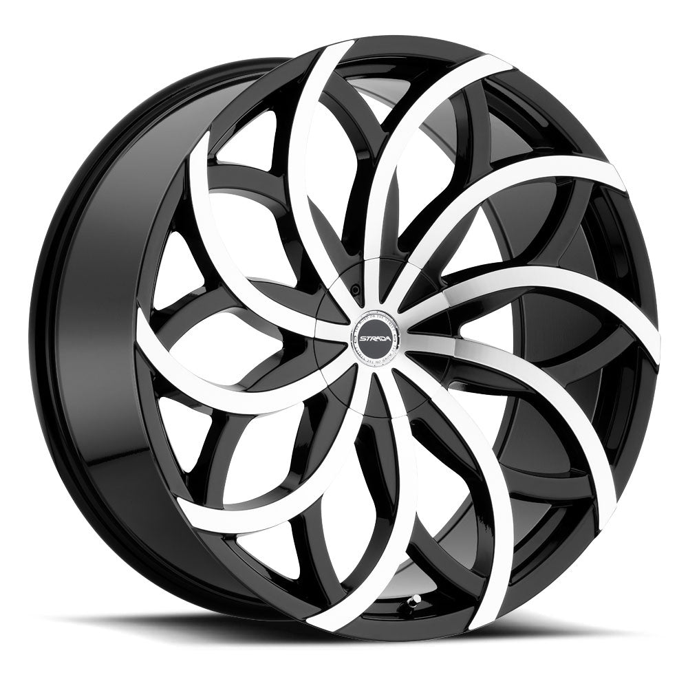 Strada Huracan Gloss Black Machined Wheel