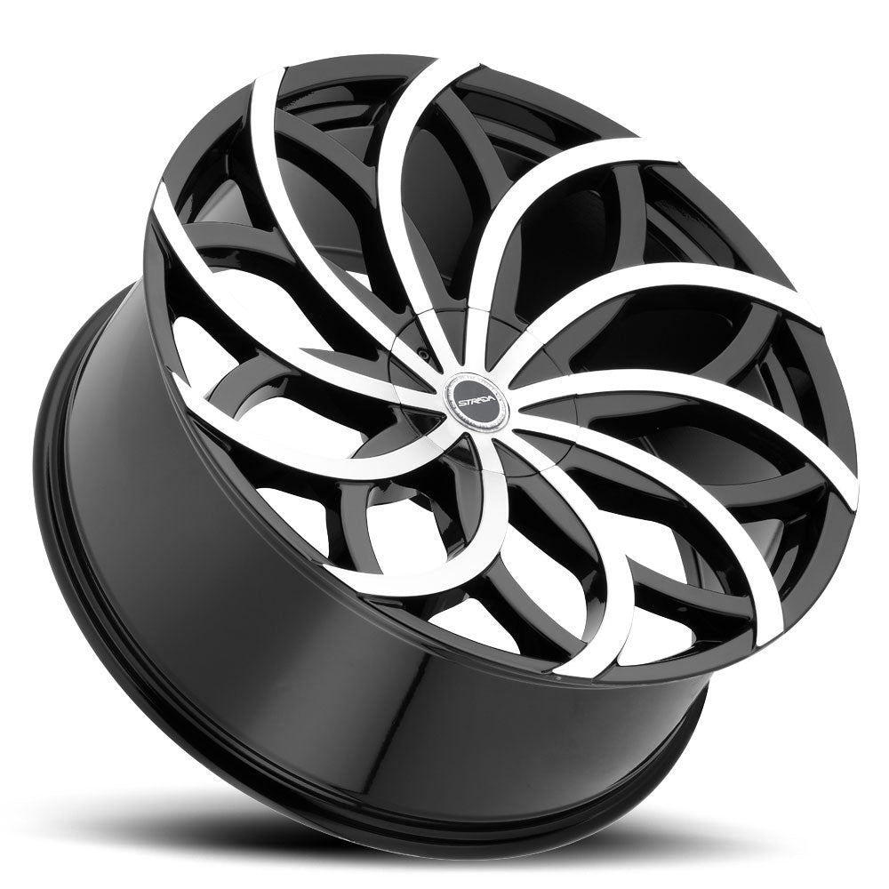 Strada Huracan Gloss Black Machined Wheel