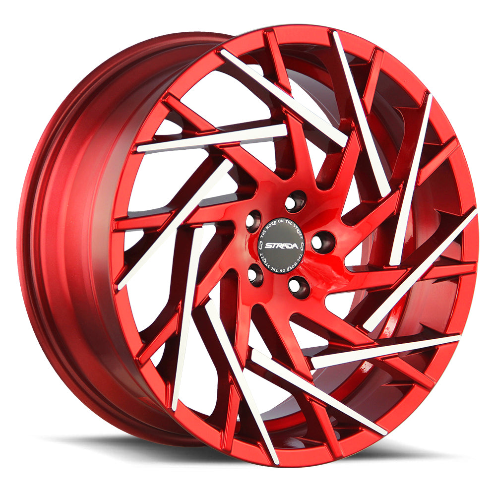 Strada Nido Candy Red Machined Tips Wheel