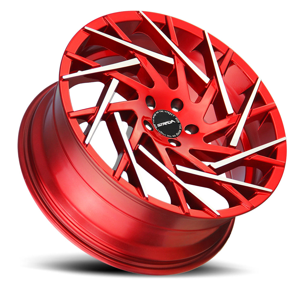 Strada Nido Candy Red Machined Tips Wheel