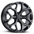 Strada OE Replica Snowflake Gloss Black Milled Wheel
