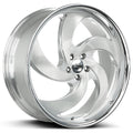 Strada Street Classics Retro 5 Brushed Face Silver Milled SS Wheel