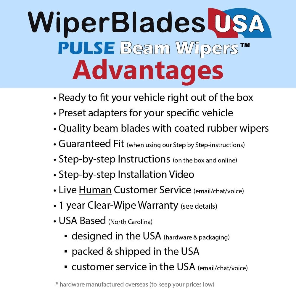 2015 Mercedes-Benz GL350 Wiper Blades w/1yr Warranty (Set of 3) w/Rear Wipers